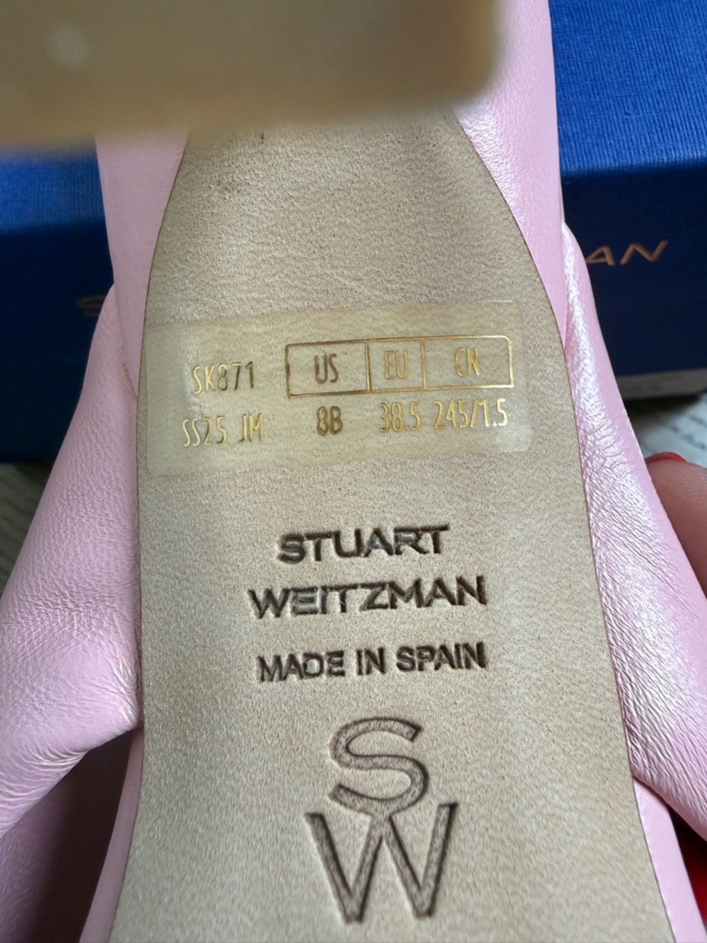 NWT Stuart Weitzman Pink Knotted Ring Mule CeCe 75 Heels size 8.5. - Picture 6 of 6